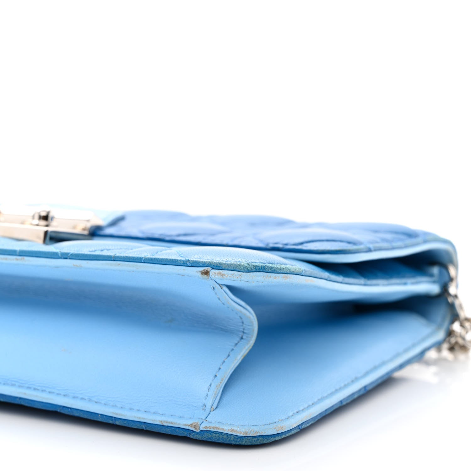 Christian Dior Lambskin Cannage Miss Dior Promenade Pouch Blue 11 of 12