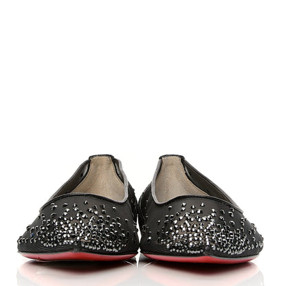 Christian Louboutin Mesh Crystal Embellished Follies Strass Flats 37 Black 2 of 6