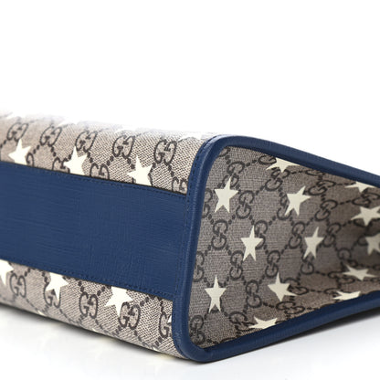Gucci GG Supreme Monogram Stars Childrens Tote Beige Ebony Yellow Royal 9 of 10