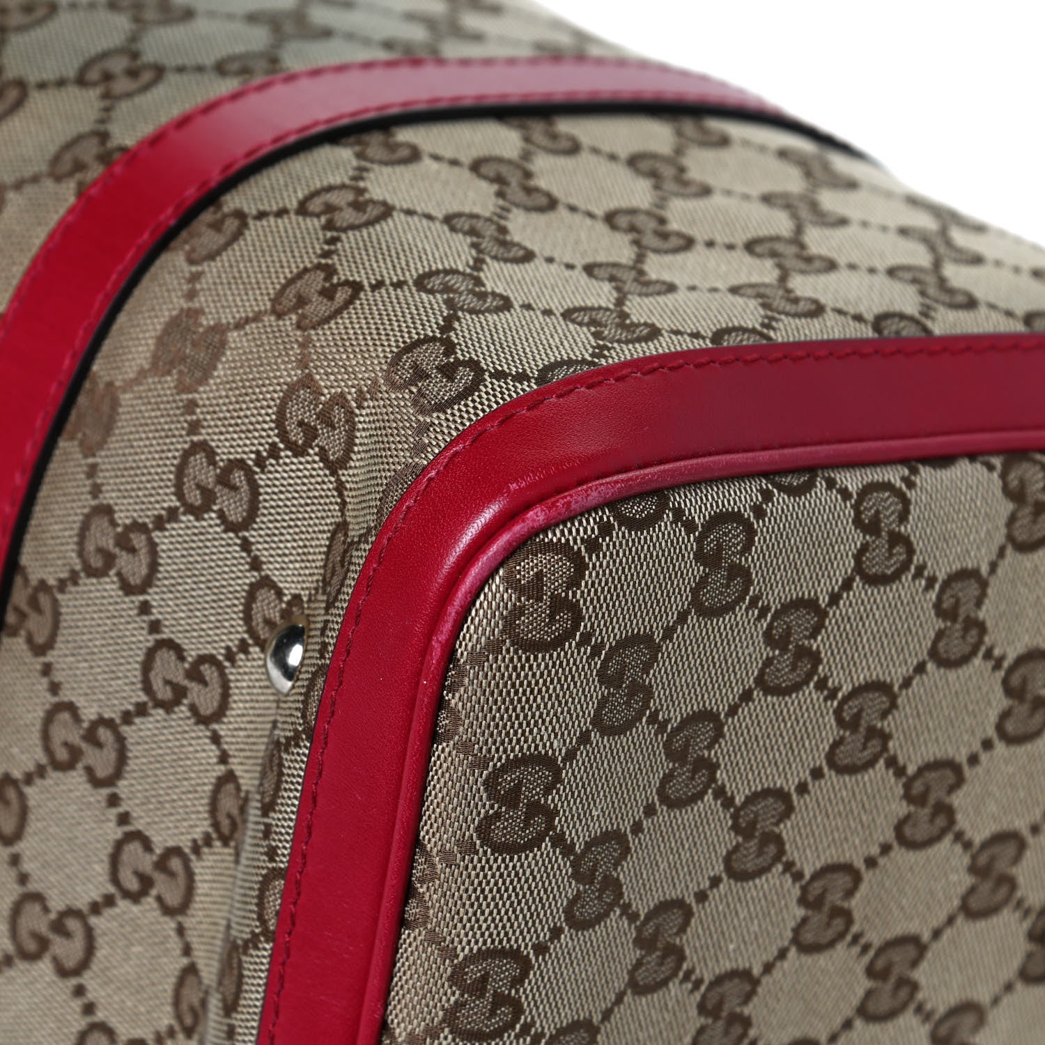 Gucci Monogram Medium Joy Boston Hibiscus Red 14 of 14