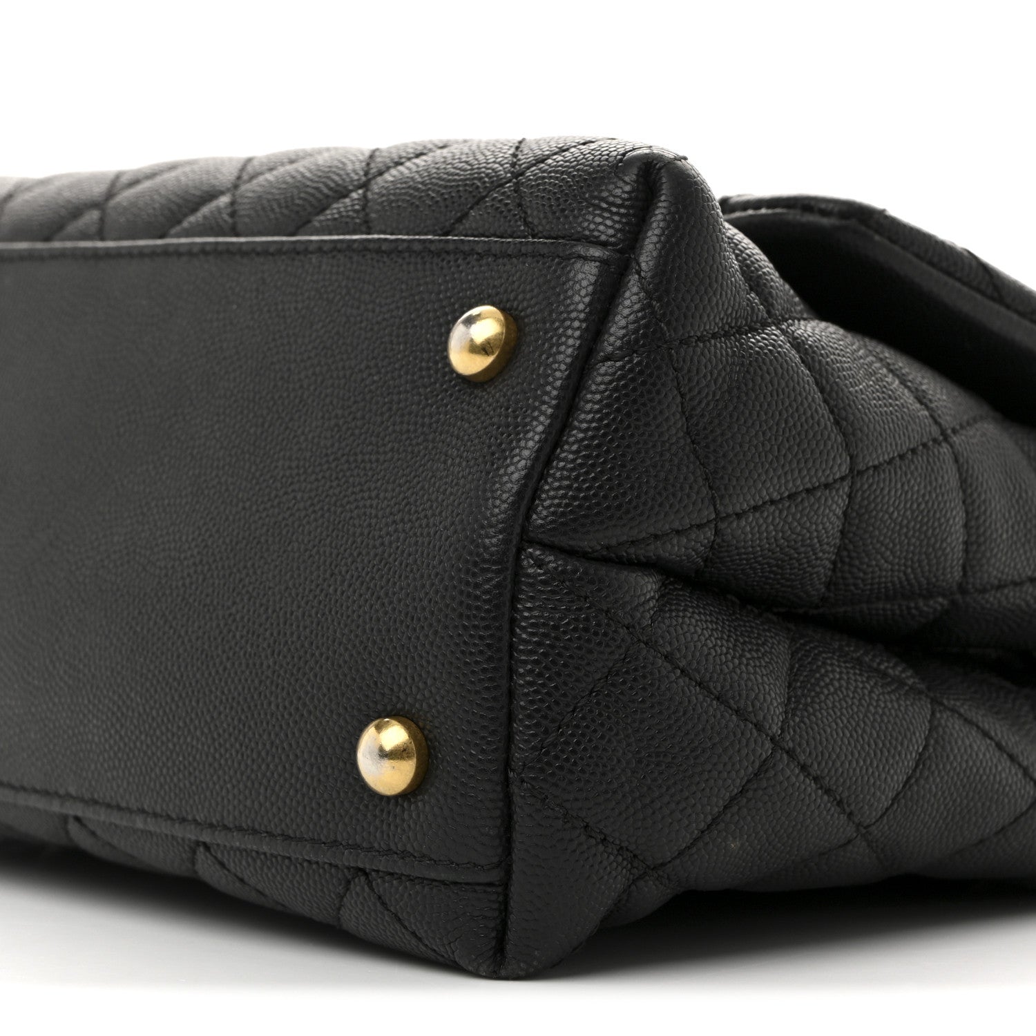 Chanel Caviar Lizard Quilted Small Coco Handle Flap Black 10 of 17