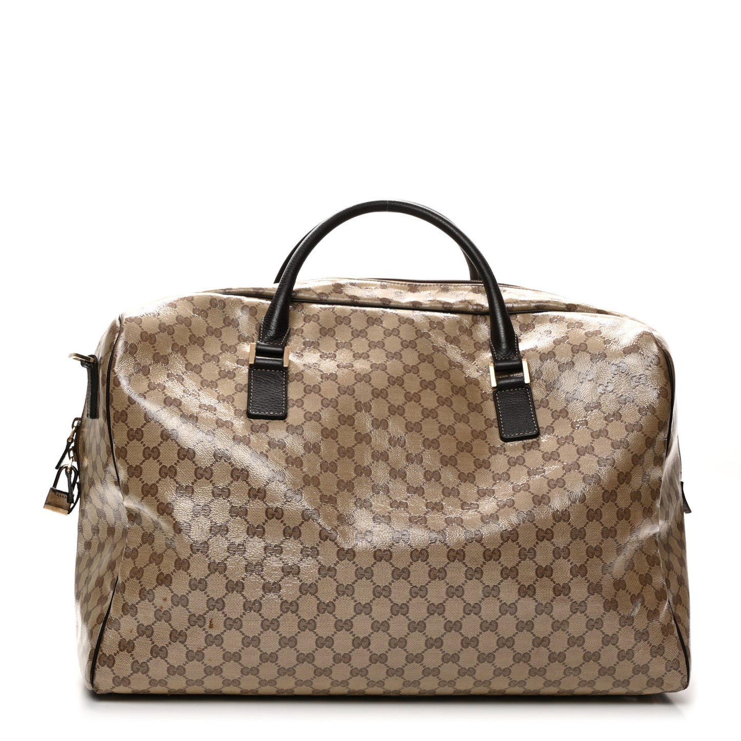 Crystal Monogram Large Carry On Duffle Bag Dark Brown
