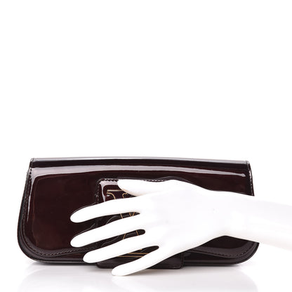 Louis Vuitton Patent Sobe Clutch Amarante 2 of 9