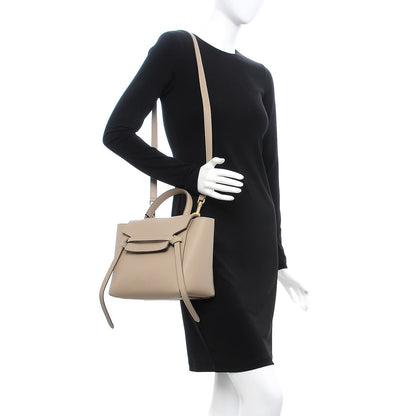 Celine Grained Calfskin Micro Belt Bag Light Taupe 2 of 8