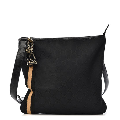 Gucci Monogram Jolicoeur Charms Messenger Bag Black 1 of 10