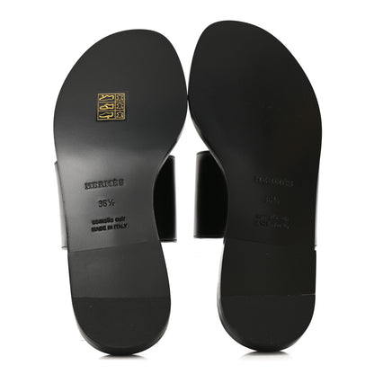 Hermes Calfskin Mona Sandals 36.5 Black 6 of 8