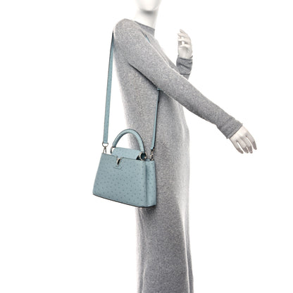 Louis Vuitton Ostrich Capucines BB Light Blue 3 of 8