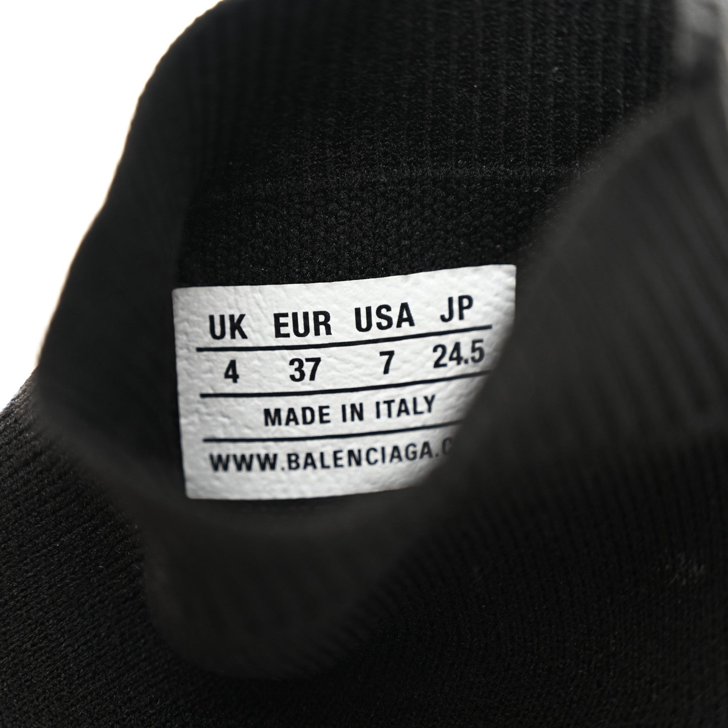 Balenciaga Neoprene Knit Womens Speed Sneakers 37 Black White 9 of 16
