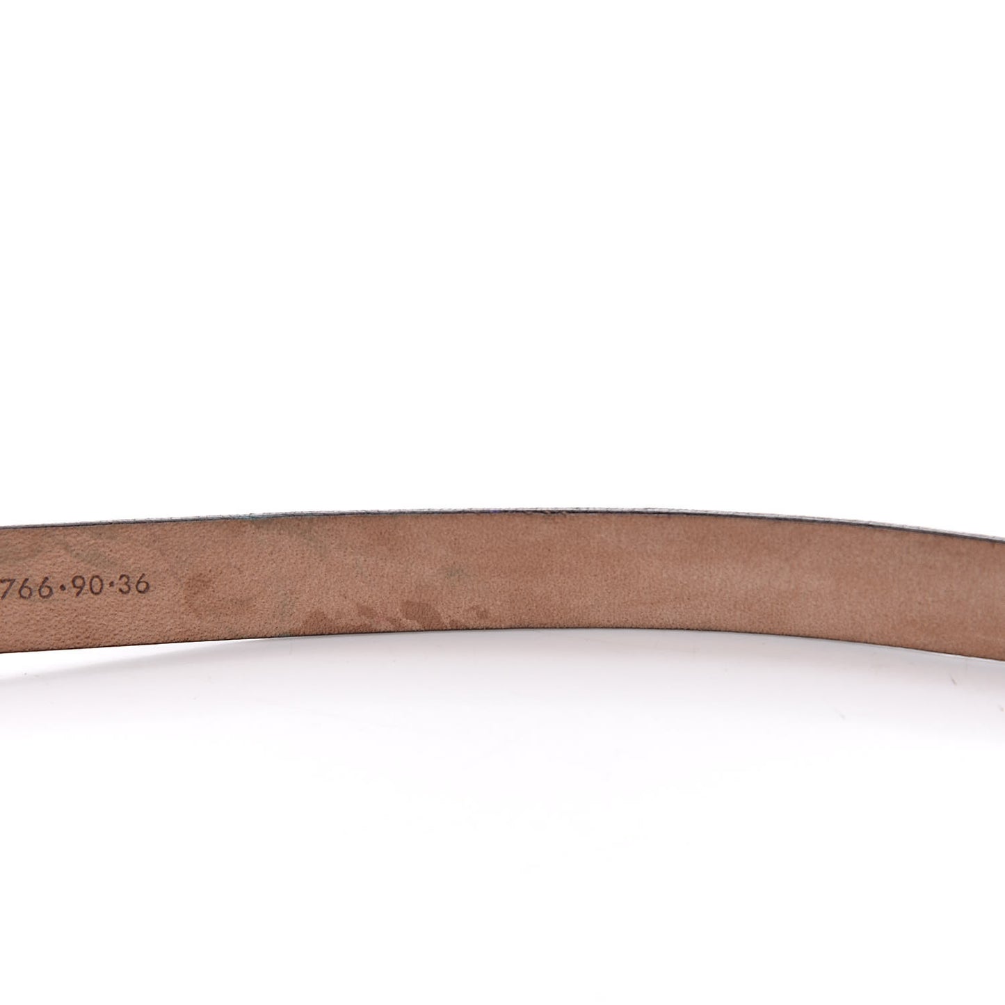 Calfskin Horsebit Skinny Belt 90 36 Black