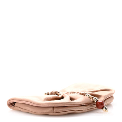 Saint Laurent Satin Embellished Evening Clutch Pink 4 of 10