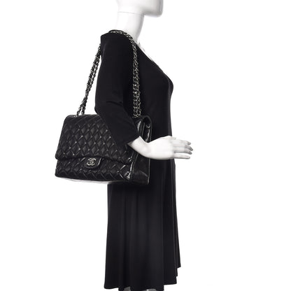 Chanel Lambskin Quilted Maxi Single Flap Black 2 of 10
