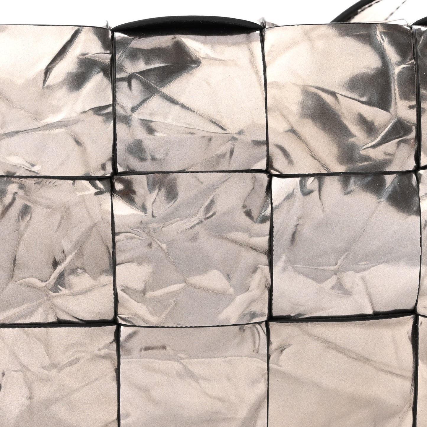 Metallic Crushed Calfskin Maxi Intrecciato Cassette Crossbody Bag Anchor