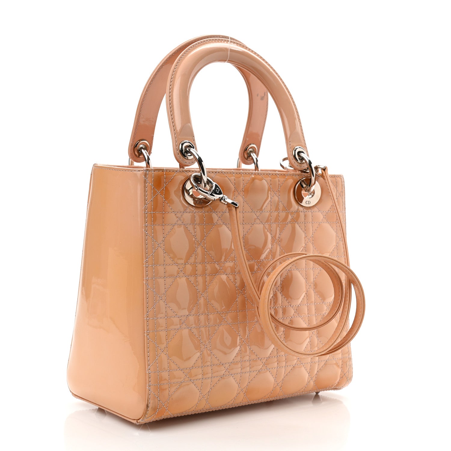 Christian Dior Patent Cannage Medium Lady Dior Light Pink 2 of 18
