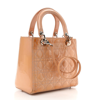 Christian Dior Patent Cannage Medium Lady Dior Light Pink 2 of 18