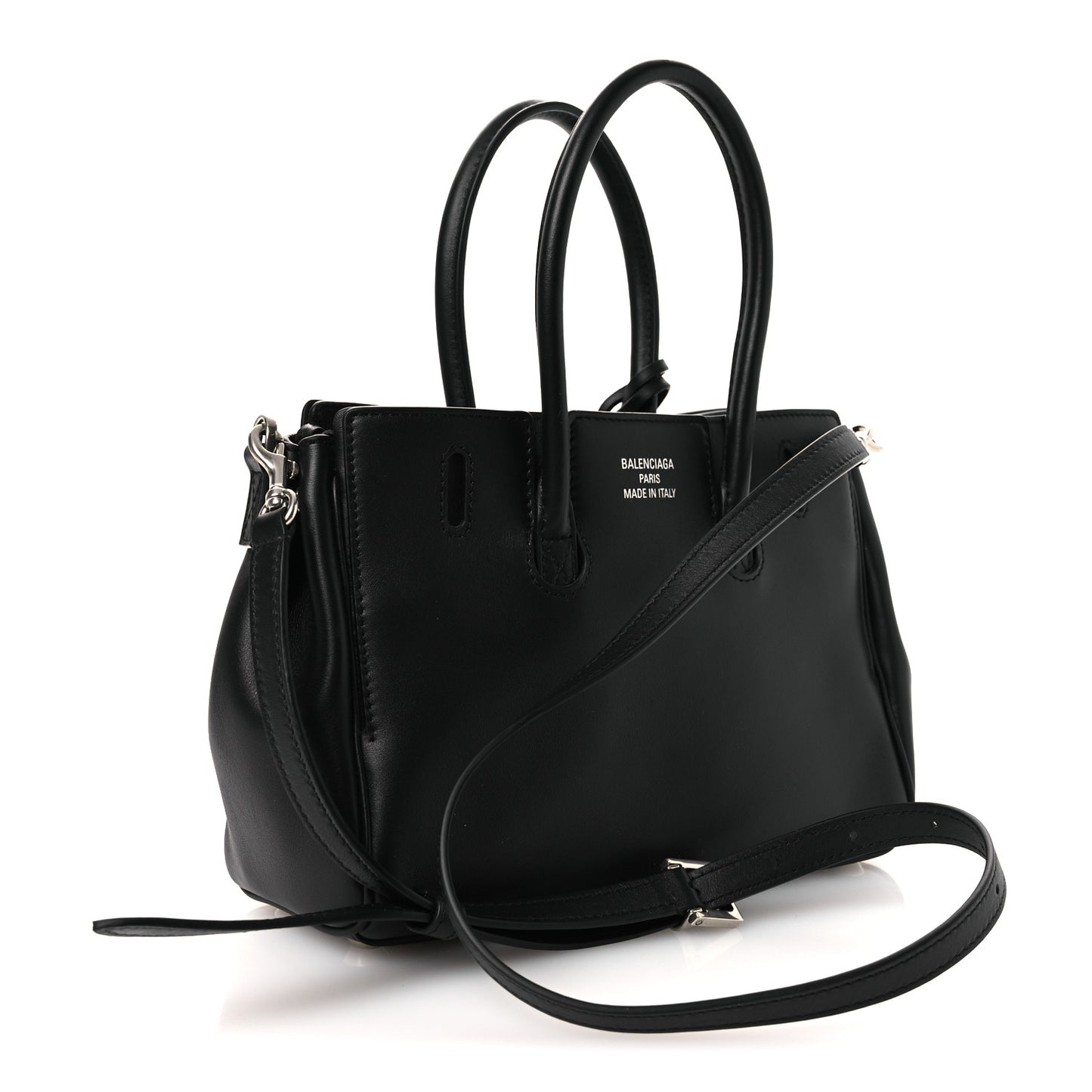 Smooth Calfskin Mini Bel Air Carry All Bag Black