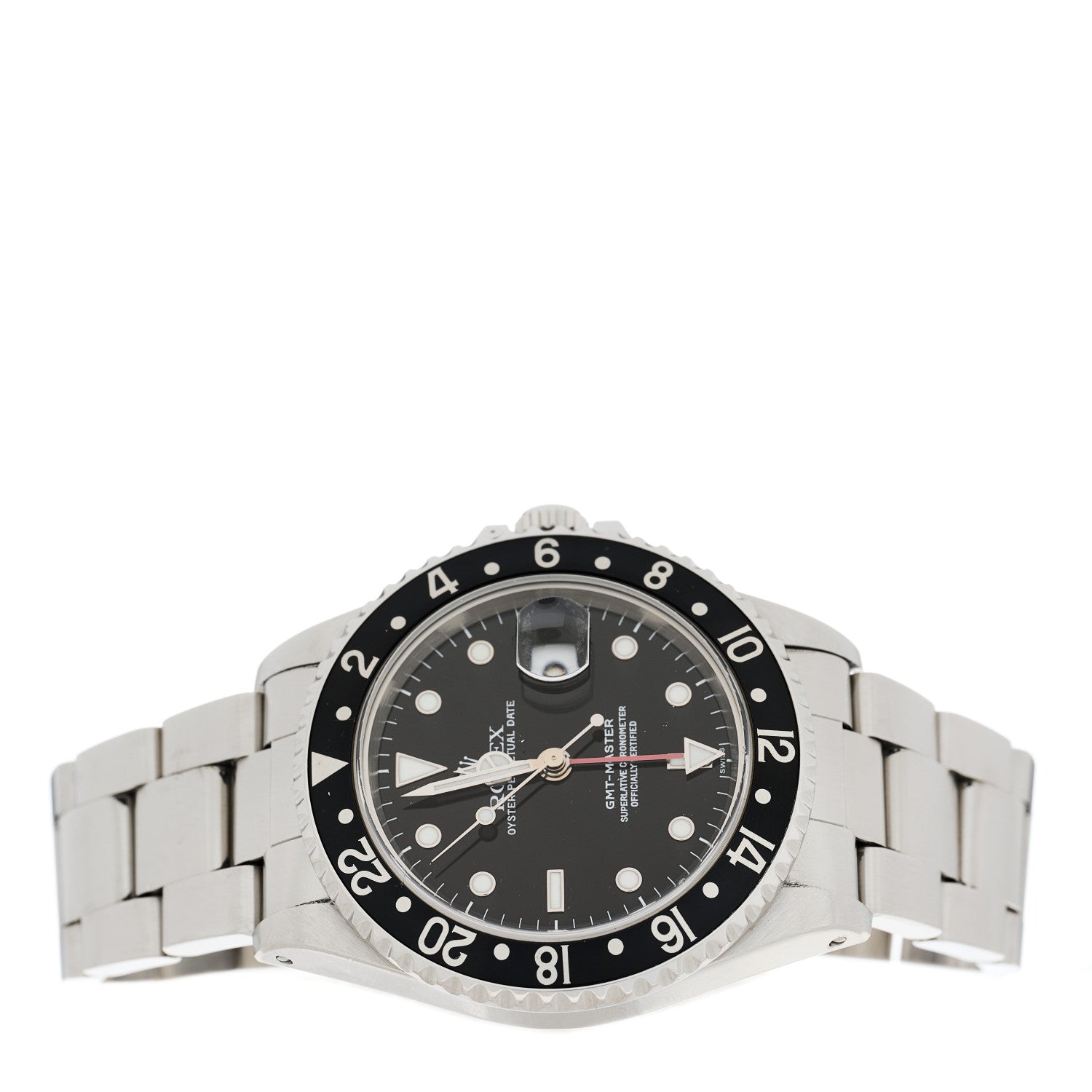 Rolex Stainless Steel 40mm Oyster Perpetual Date GMT Master Watch Black 16700 2 of 4