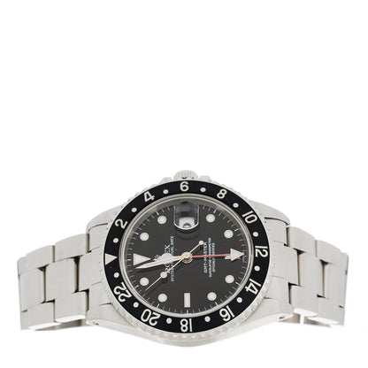 Rolex Stainless Steel 40mm Oyster Perpetual Date GMT Master Watch Black 16700 2 of 4