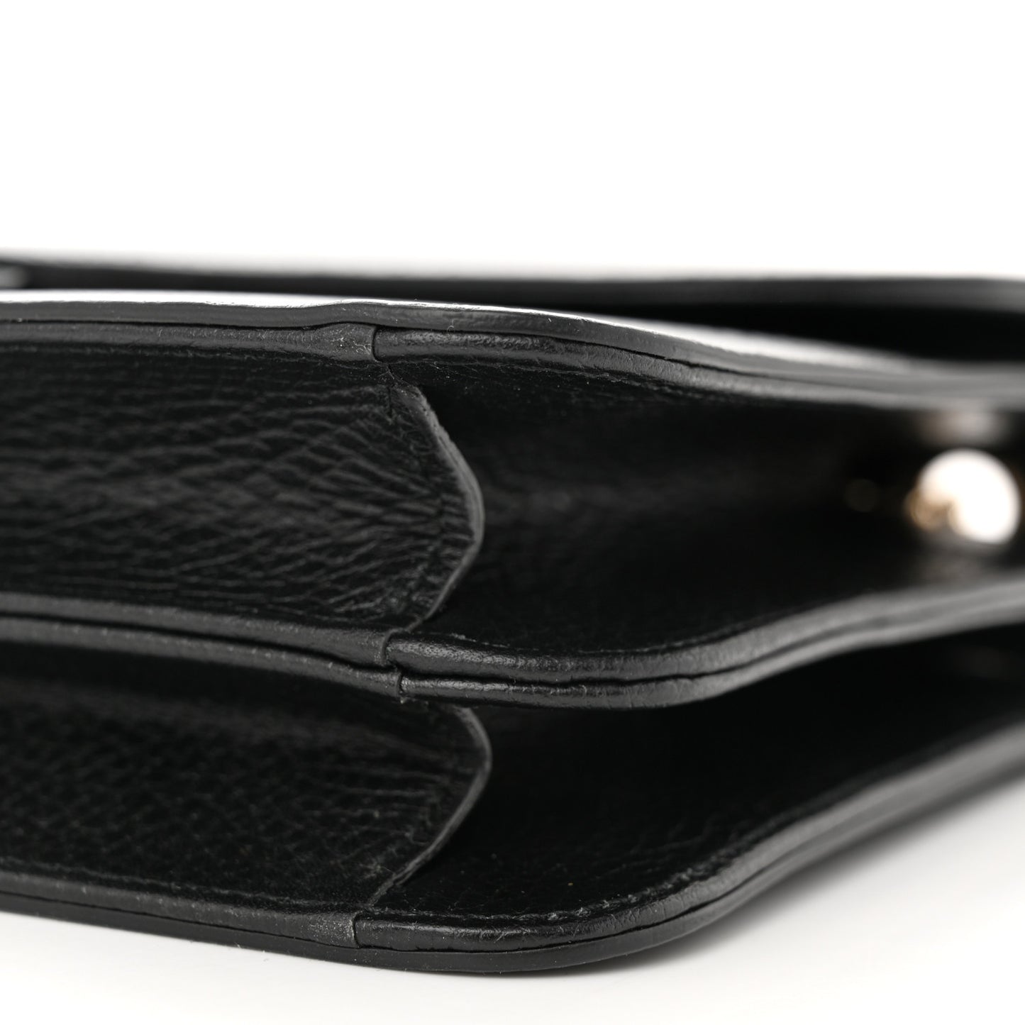 Dollar Calfskin Interlocking G Shoulder Bag Black