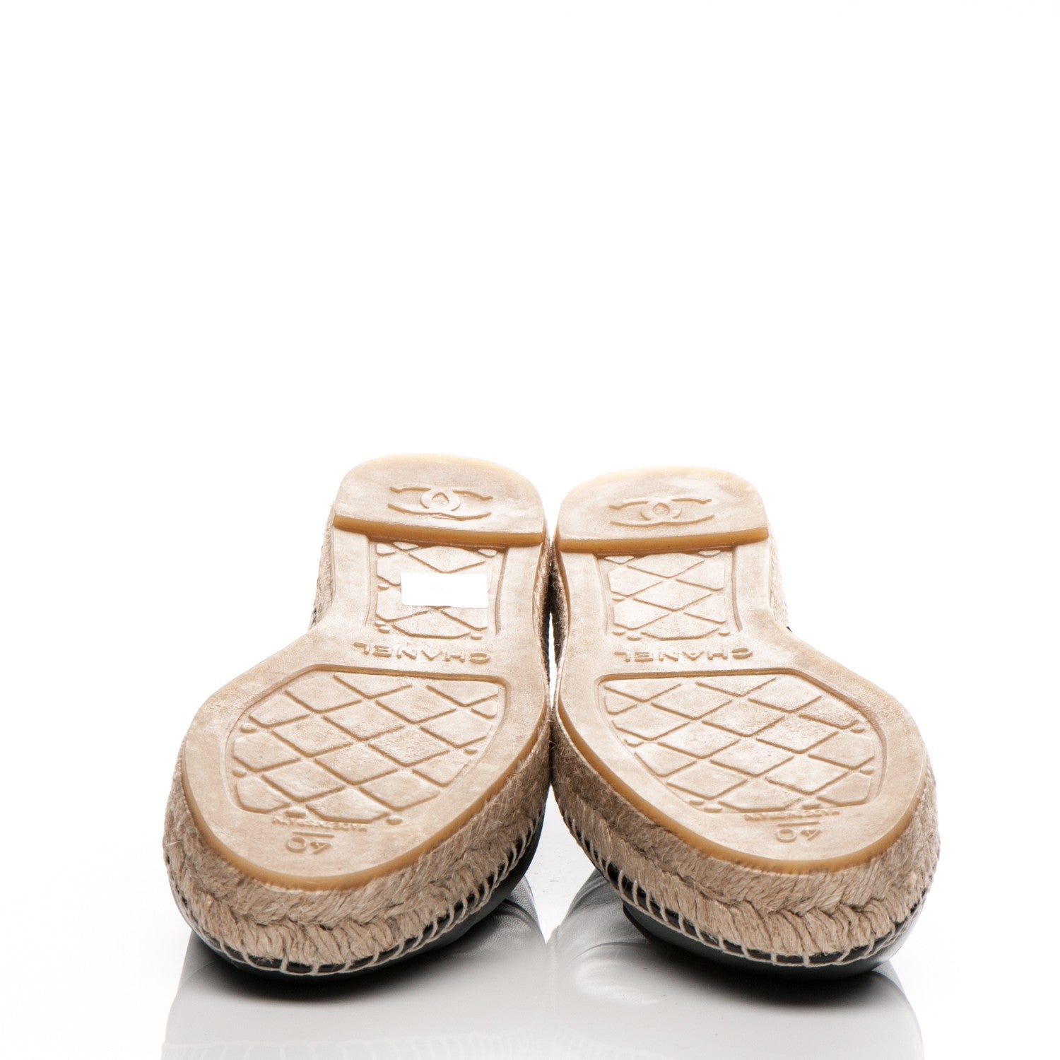 Chanel Lambskin CC Espadrilles 40 Black 5 of 7