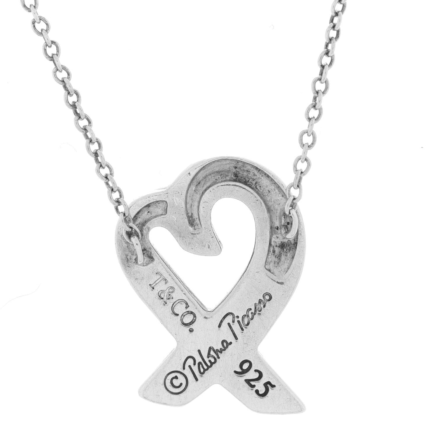 Sterling Silver Small Paloma Picasso Loving Heart Pendant Necklace