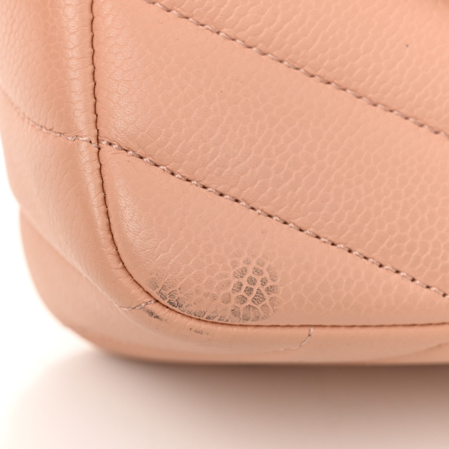 Chanel Caviar Chevron Quilted Single Flap Light Pink 11 of 11