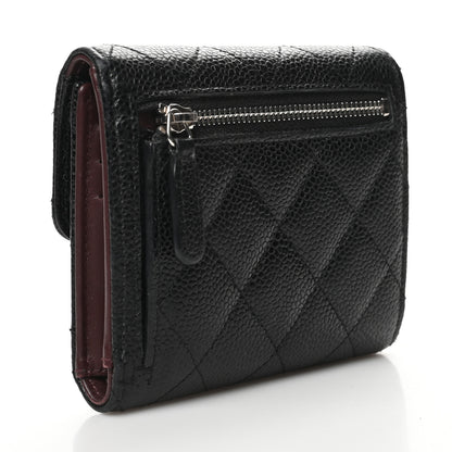Chanel Caviar Quilted Compact Flap Wallet Black 3 of 12