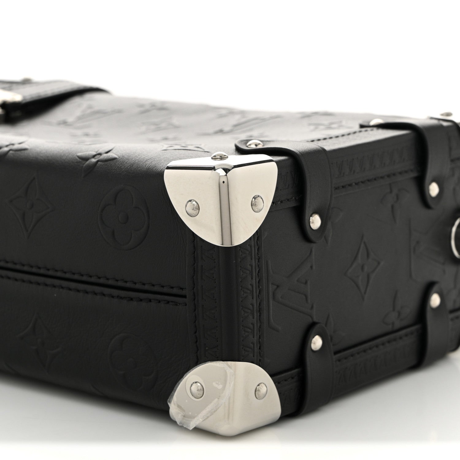 Louis Vuitton Calfskin Debossed Monogram Side Trunk Black 9 of 9