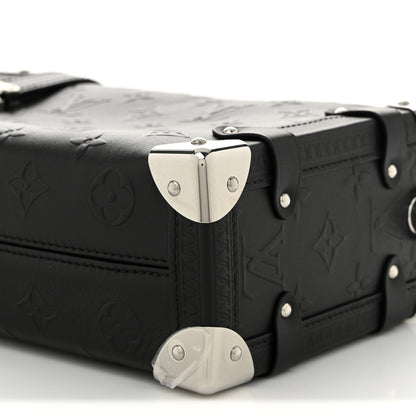 Louis Vuitton Calfskin Debossed Monogram Side Trunk Black 9 of 9