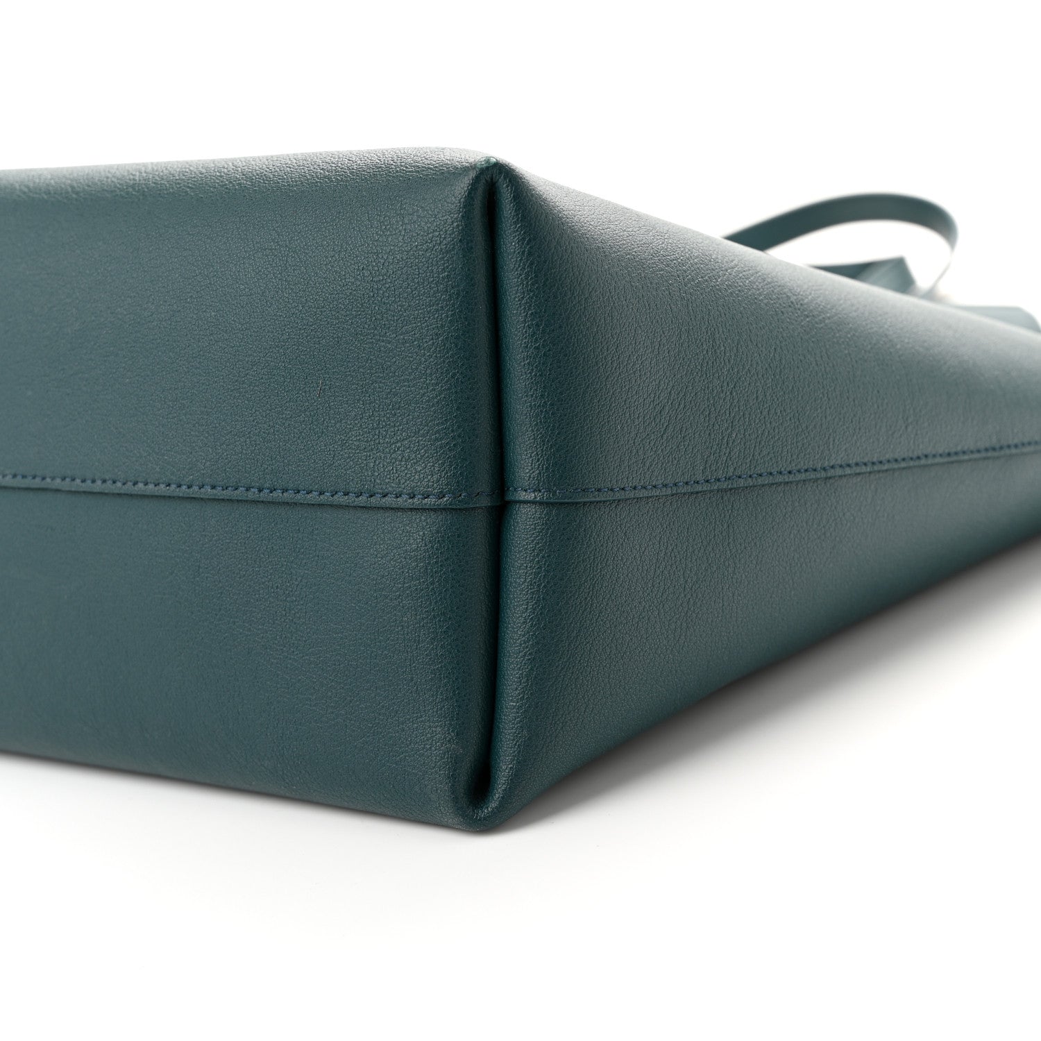 Saint Laurent Calfskin Large Shopping Tote Deep Turquoise 10 of 10