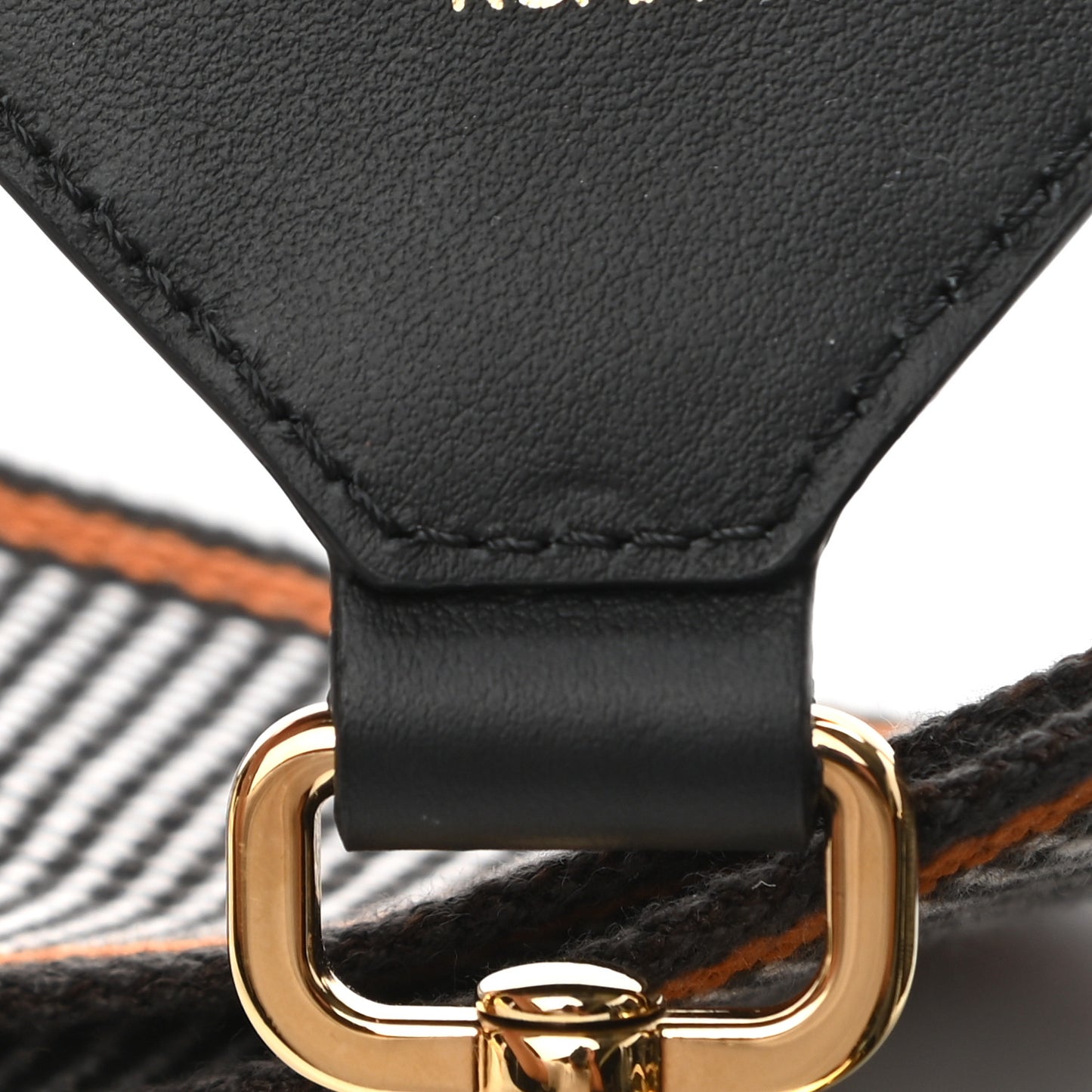 Cannete Ribbon Poly Vitello Century Logo Adjustable Strap You White Brandy Black