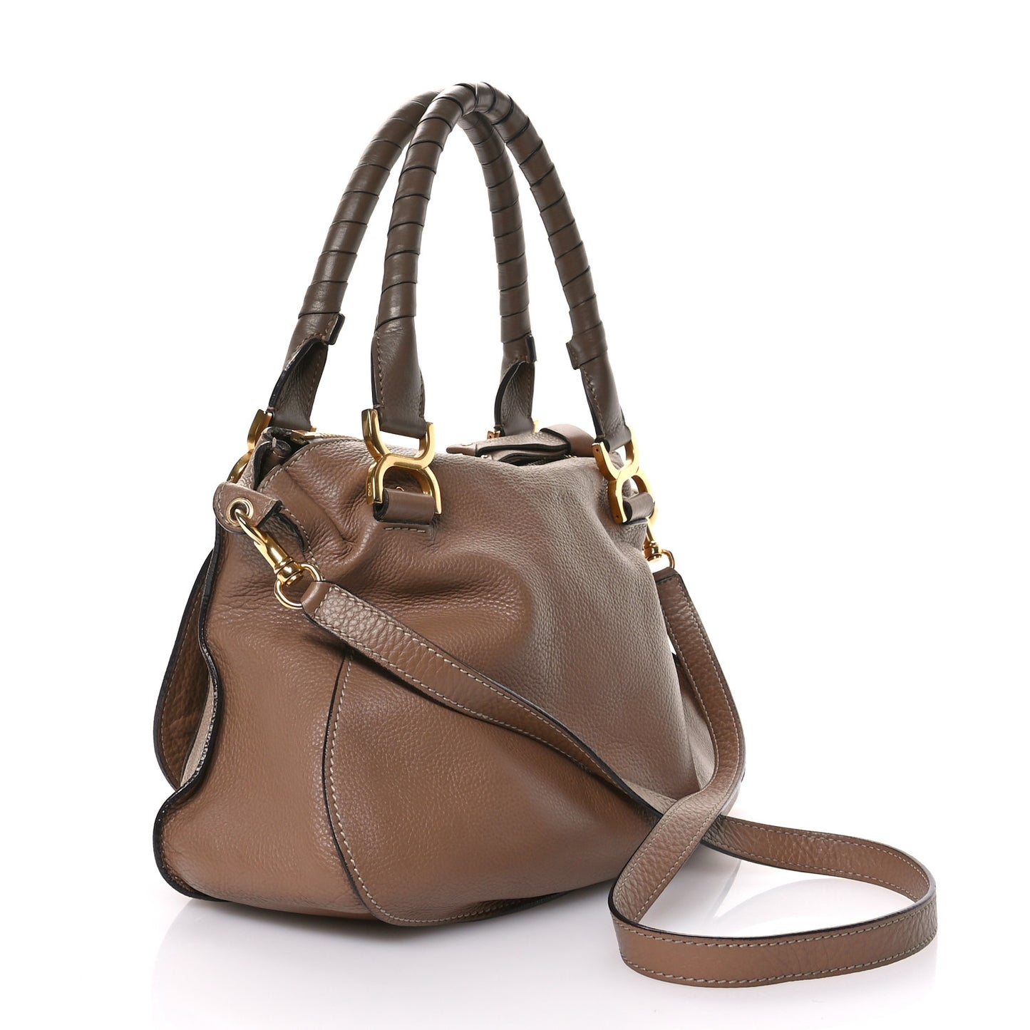 Calfskin Medium Marcie Satchel Nude