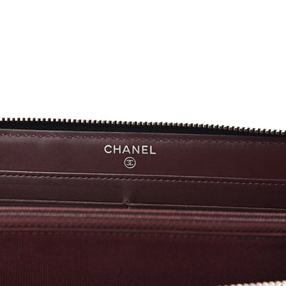 Chanel Caviar Quilted Large Gusset Zip Around Wallet Black 5 of 7