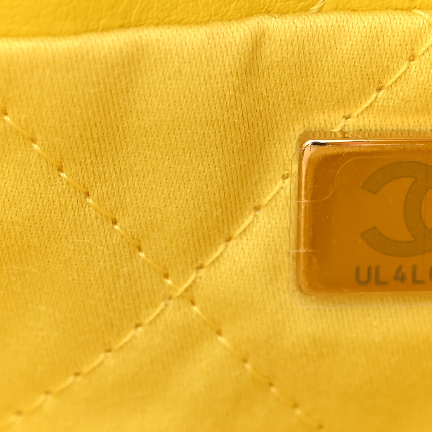 Chanel Metallic Calfskin Quilted Chanel 22 Yellow 9 of 12