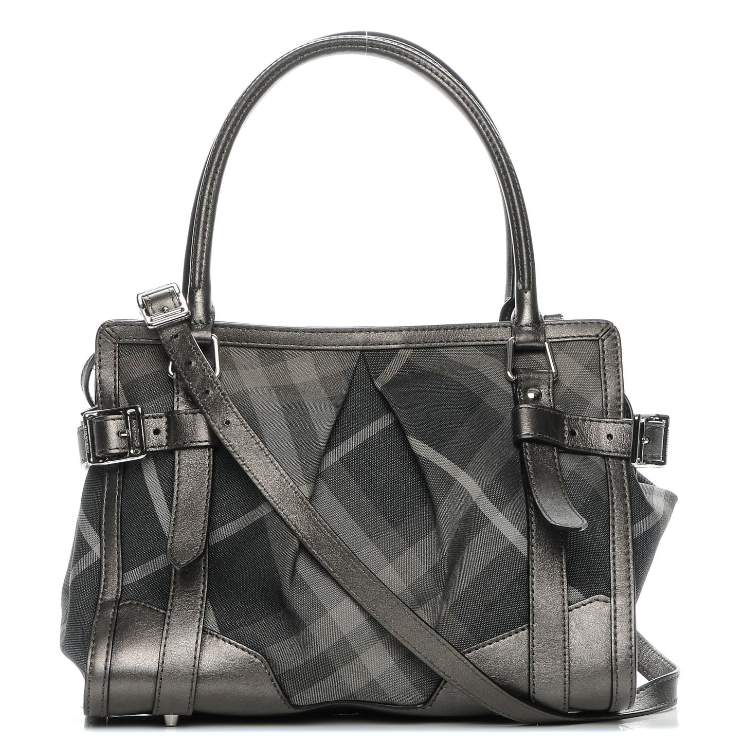 Shimmer Check Pilgrim Satchel Pewter