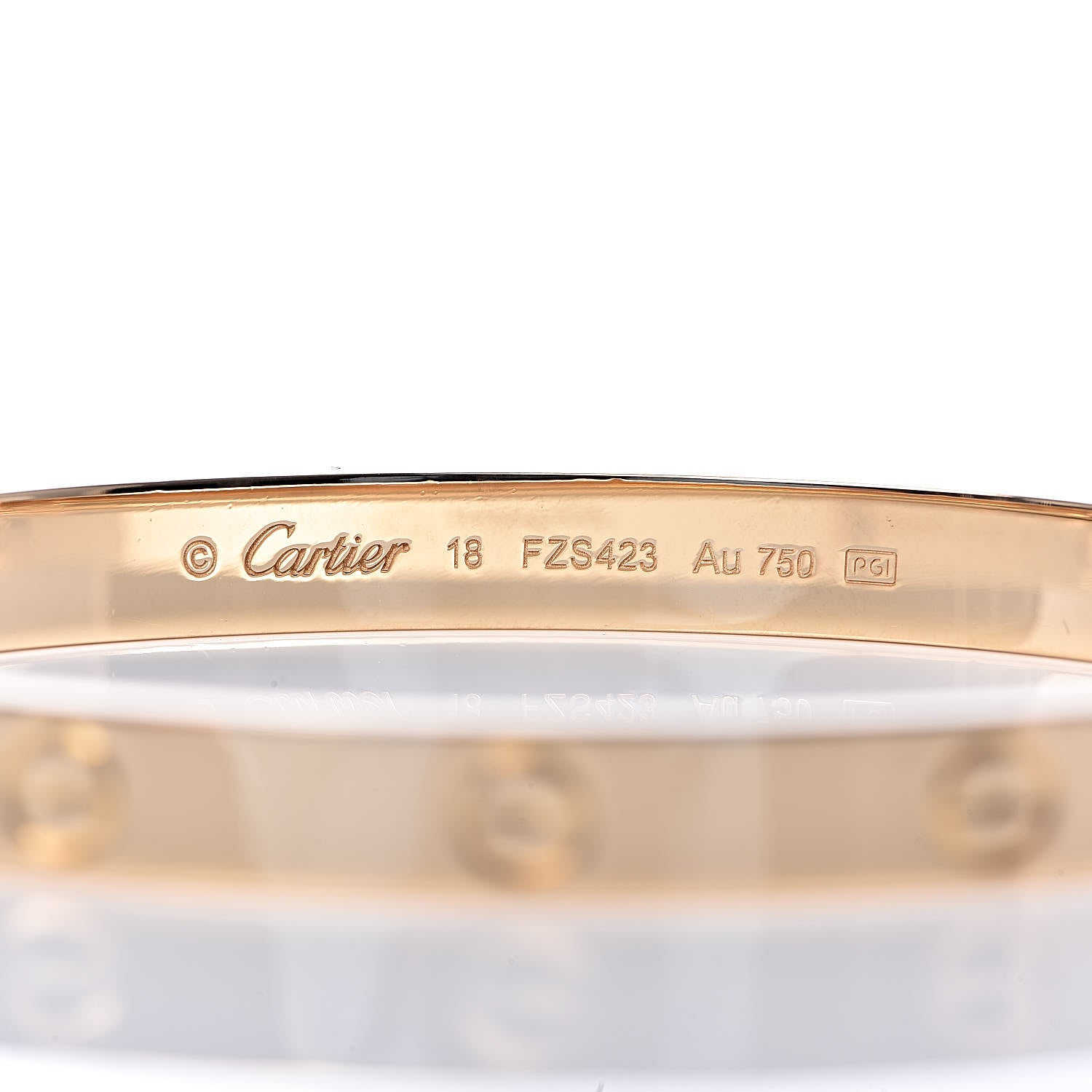 Cartier 18K Yellow Gold LOVE Bracelet 18 4 of 8