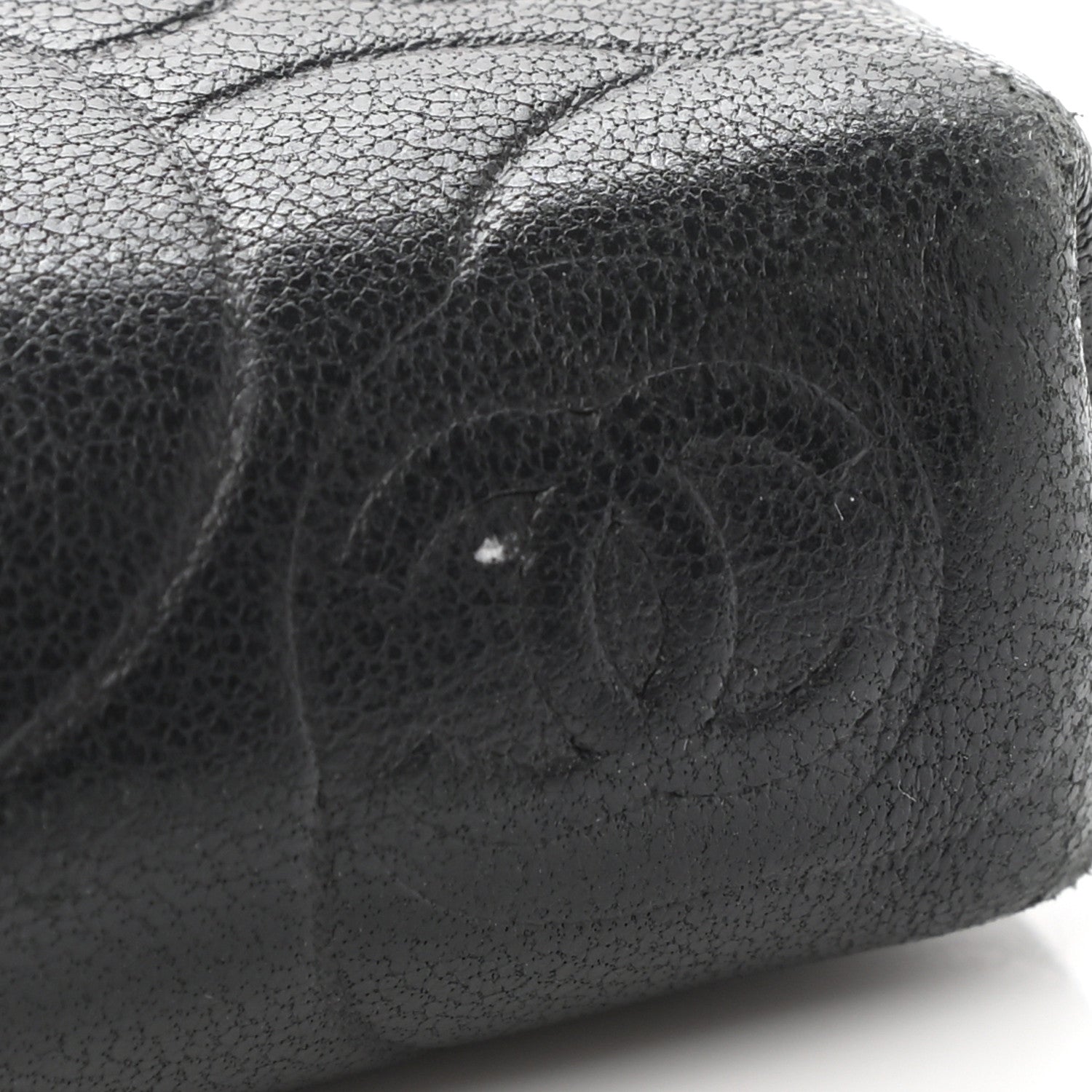 Chanel Lambskin Camellia Embossed Key Holder Case Black 8 of 8