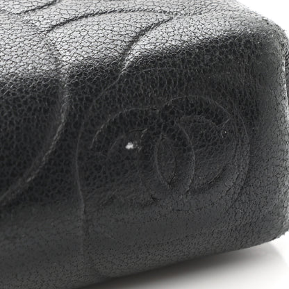 Chanel Lambskin Camellia Embossed Key Holder Case Black 8 of 8