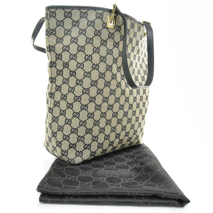 Gucci Monogram Large Bucket Tote Navy 3 of 10