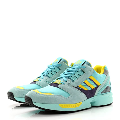 Gucci X ADIDAS Suede Madeira Nylon Jacquard GG Monogram Womens ZX8000 Sneakers 10.5 Aqua 3 of 11