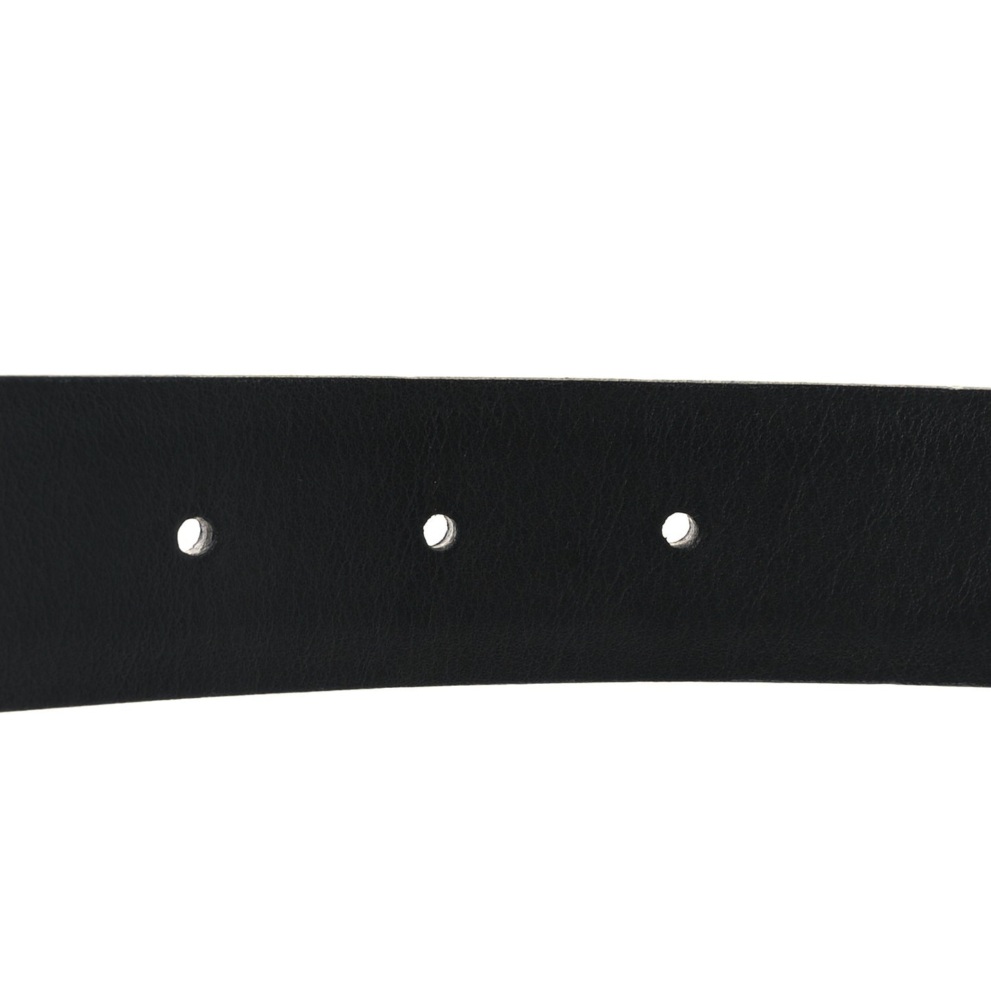 Metallic Calfskin Crystal CC Chain Belt 85 Silver