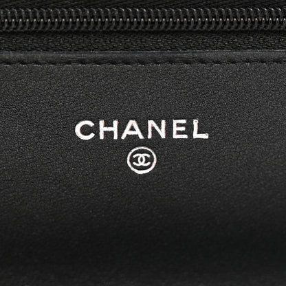 Chanel Pearly Lambskin Quilted Wallet On Chain WOC So Black 6 of 12