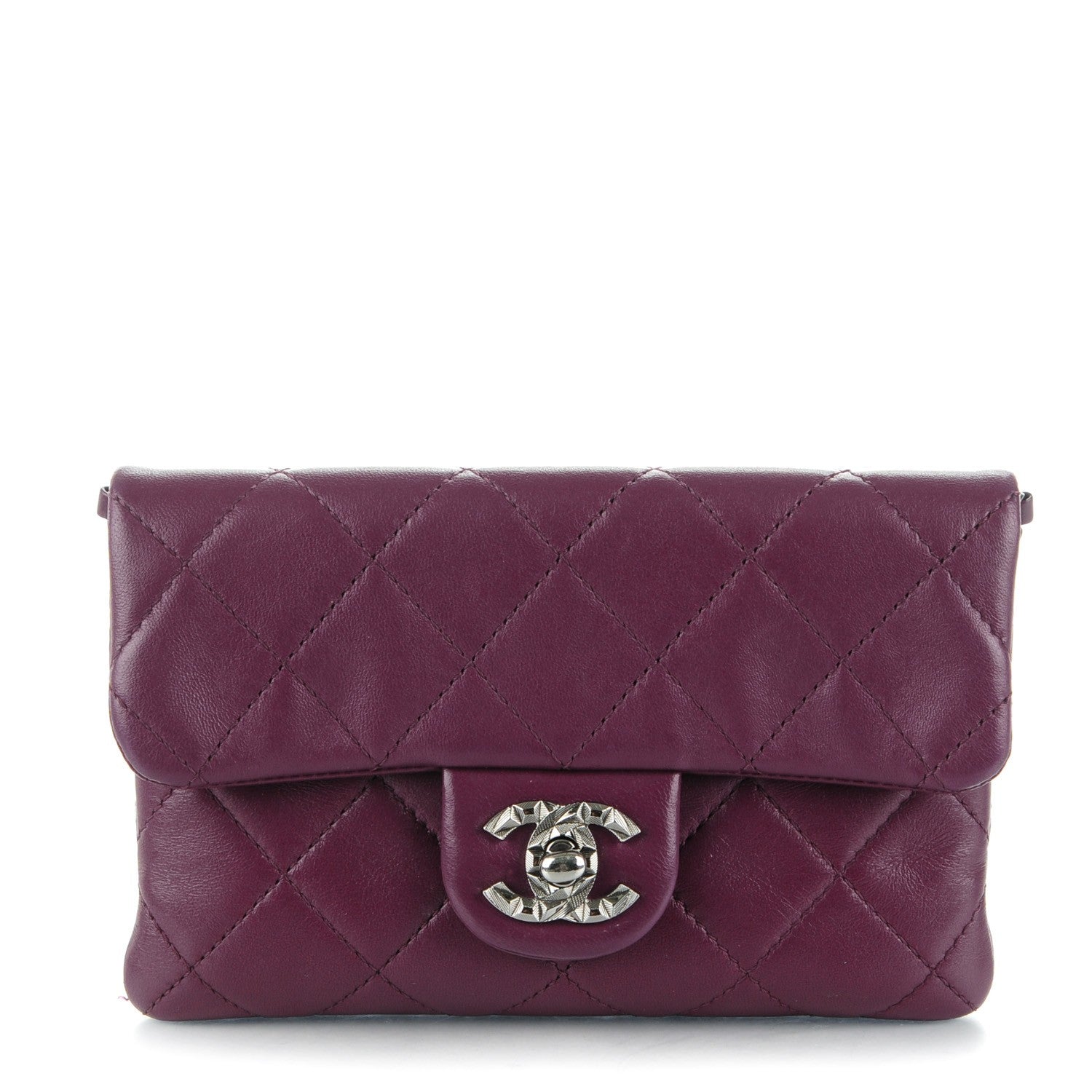 Chanel Lambskin Quilted Mini Mineral Nights Flap Crossbody Bag Purple 1 of 8