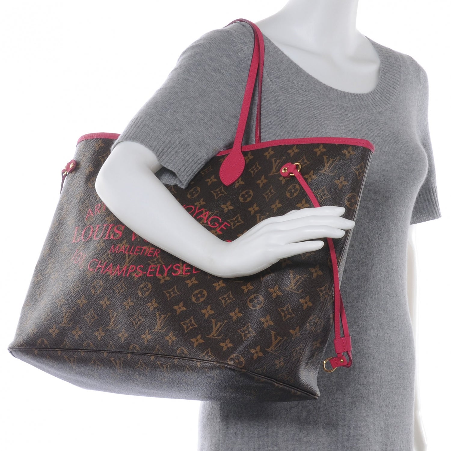 Louis Vuitton Monogram Articles de Voyage Ikat Neverfull GM Rose Indien 2 of 8