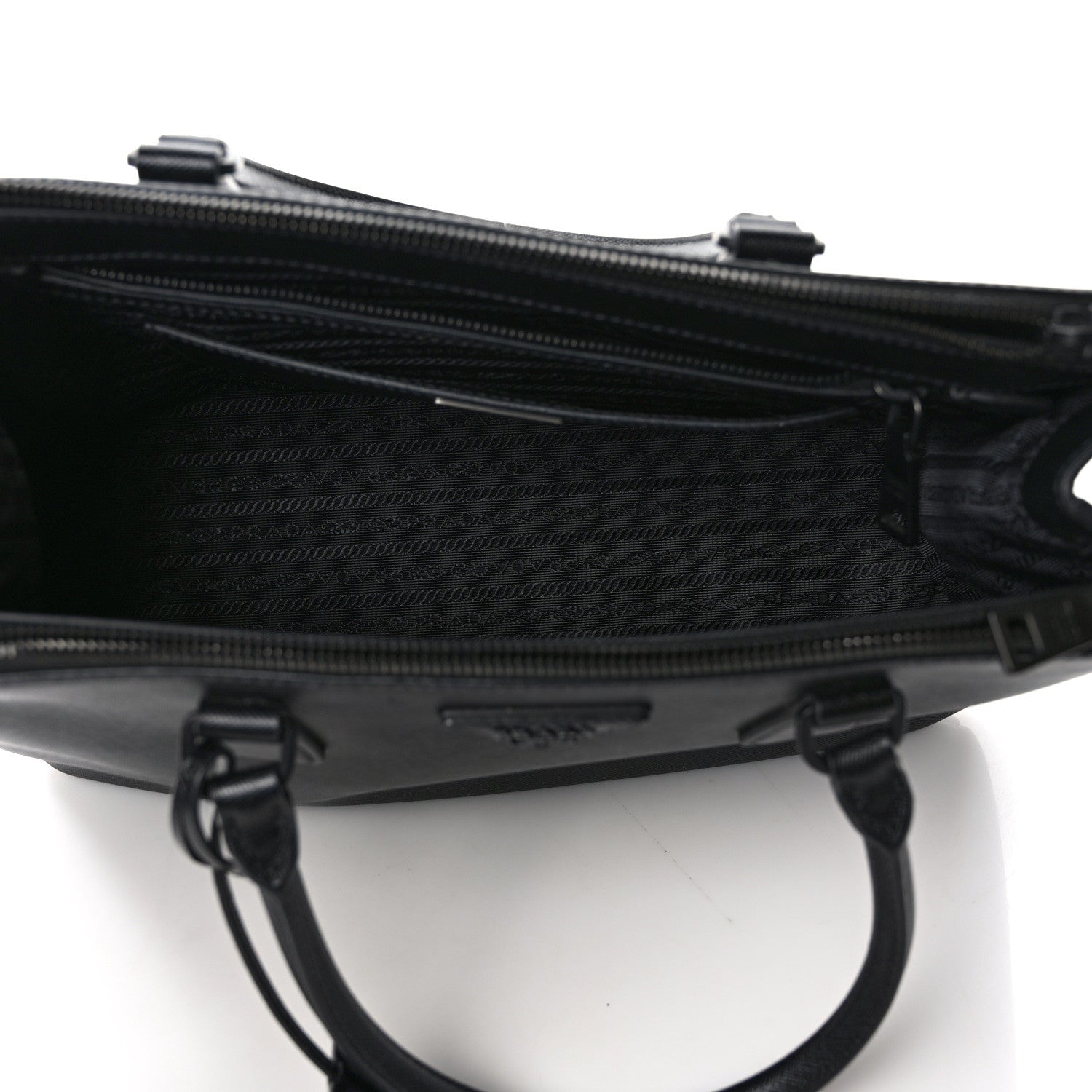 Prada Saffiano Lux Monochrome Large Galleria Double Zip Tote Black 5 of 8