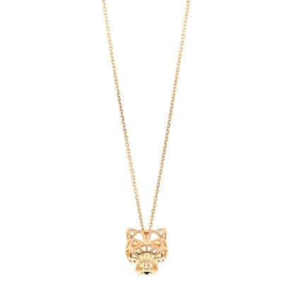 Cartier 18K Yellow Gold Tsavorite Black Onyx Panthere De Cartier Pendant Necklace 1 of 5