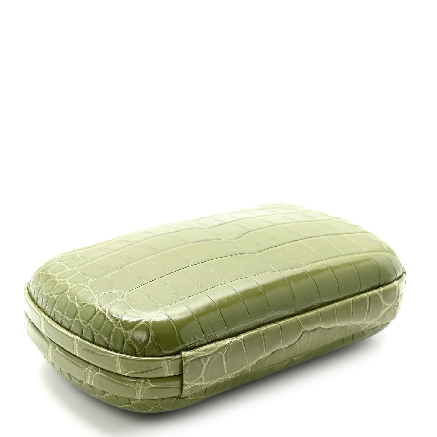 Alligator Knot Clutch Tea Leaf