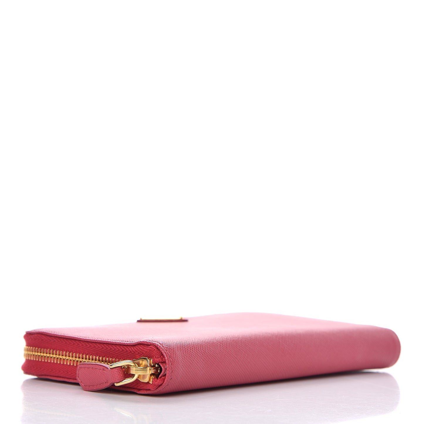 Saffiano Triangle Zip Around Wallet Peonia