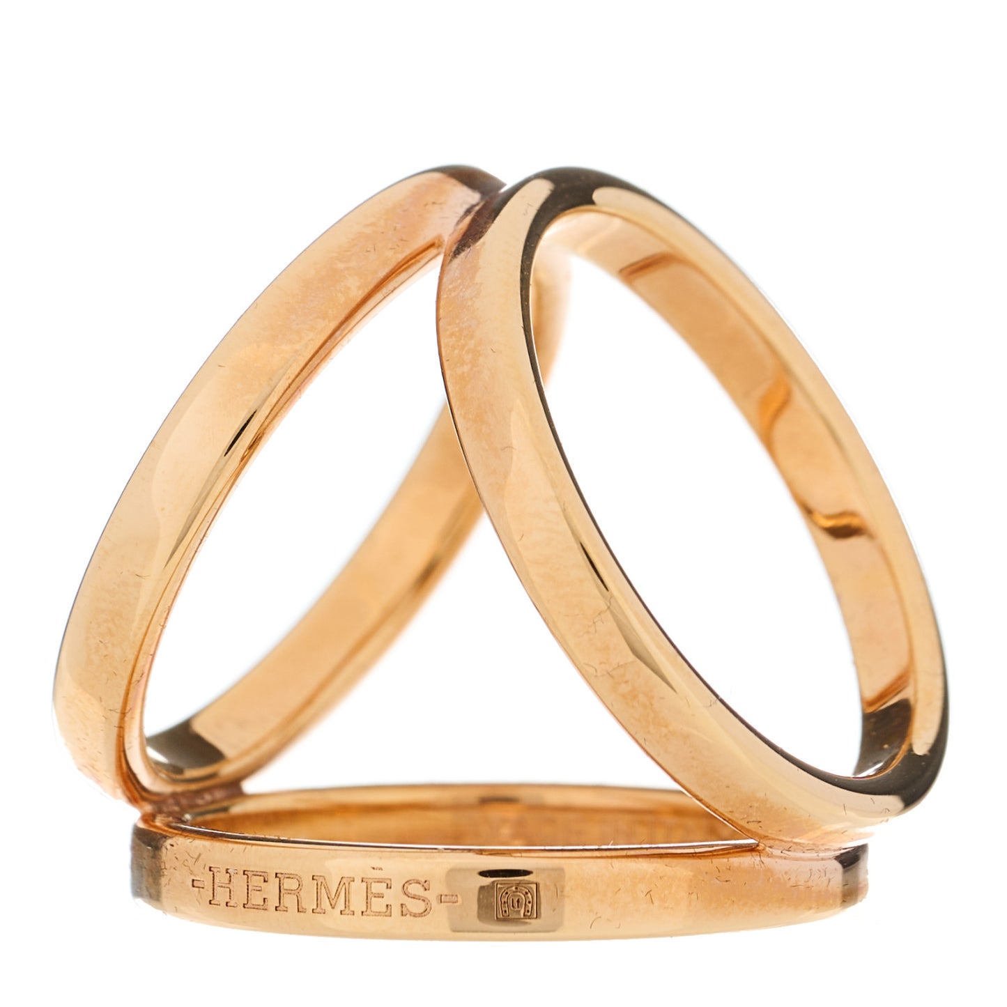 Permabrass Gold Plated Trio Scarf Ring