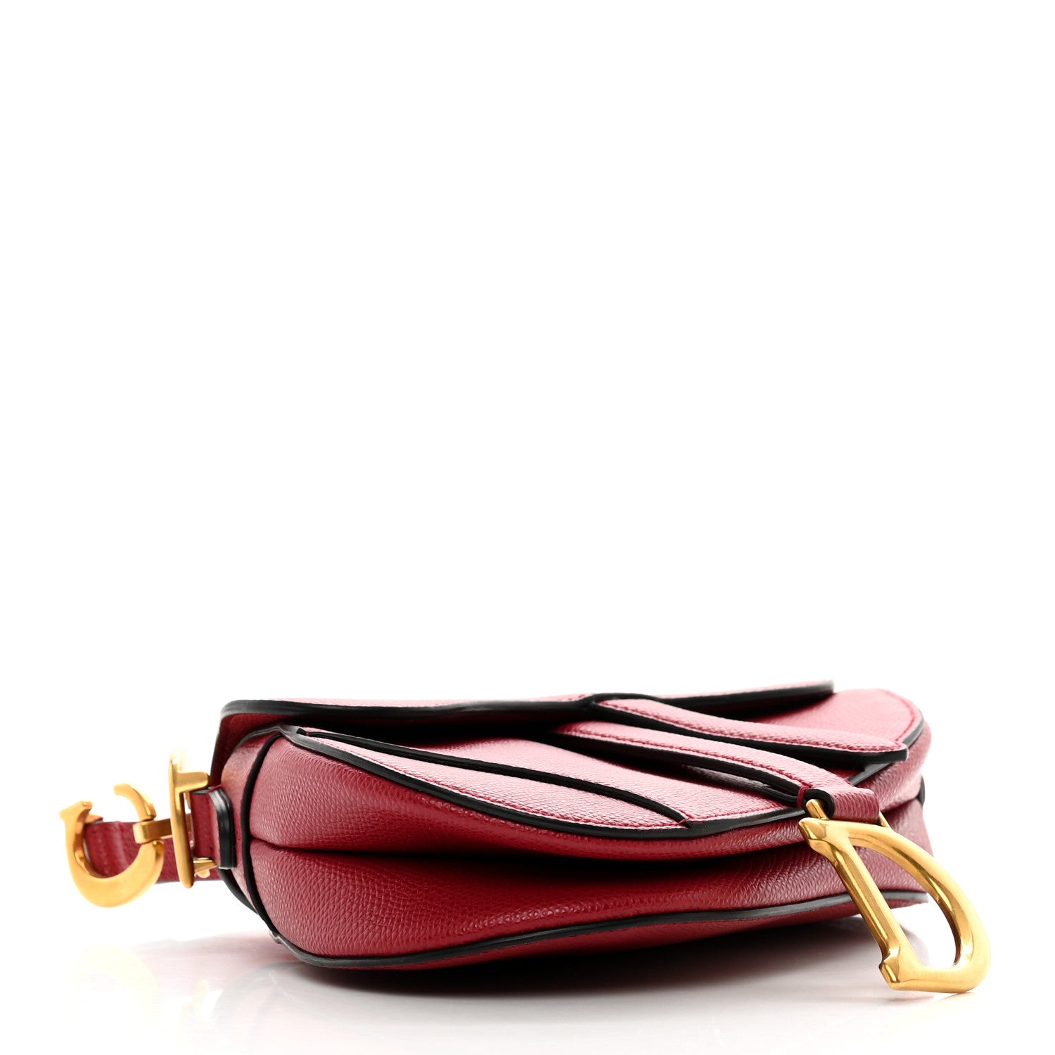 Christian Dior Calfskin Mini Saddle Bag Red 4 of 9