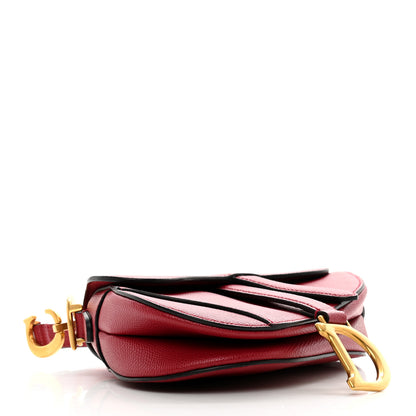 Christian Dior Calfskin Mini Saddle Bag Red 4 of 9